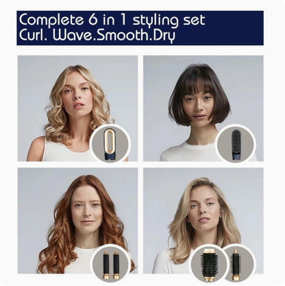 Vrouwen gebruiken Airstyler 6-in-1 voor het creëren van professionele krullen